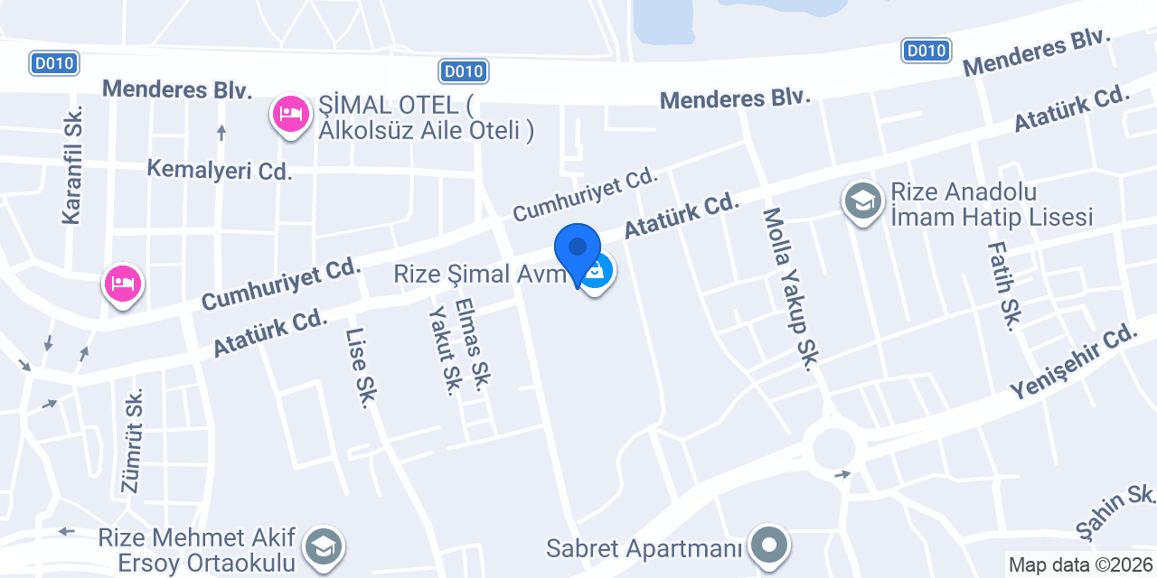 YeşilKöy Doğal Sütlaç Şimal AVM konumu