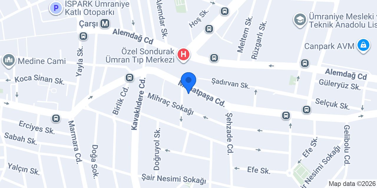 Tatbak Ümraniye 1 Şubesi konumu