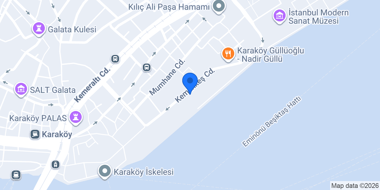 Divan Pastanesi Galataport konumu