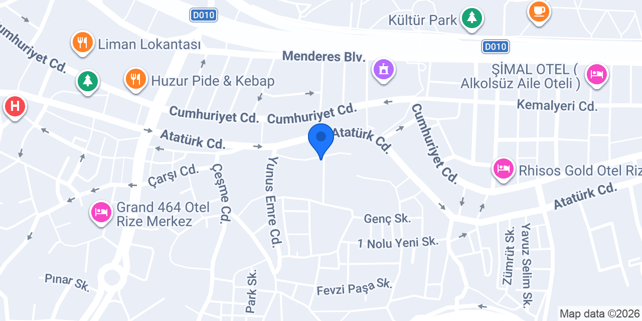 Rize Ölçme Değerlendirme Merkezi konumu