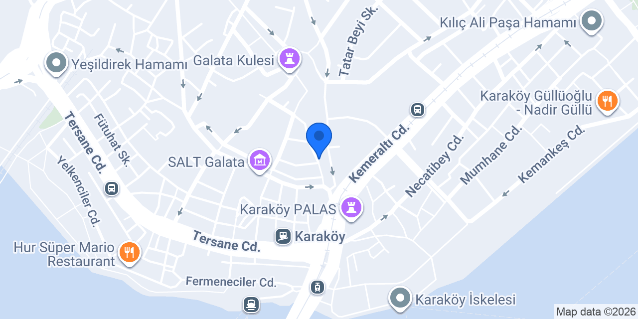 Astan Hotel Galata konumu