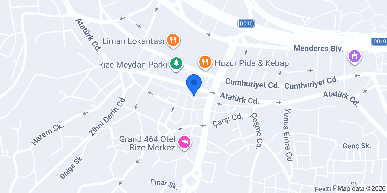Rize Avukat İNCİ KARSLI konumu