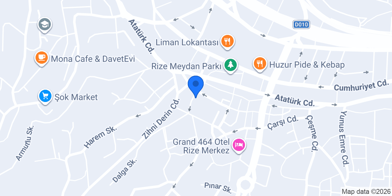 Ritahomee Rize Mobilya konumu