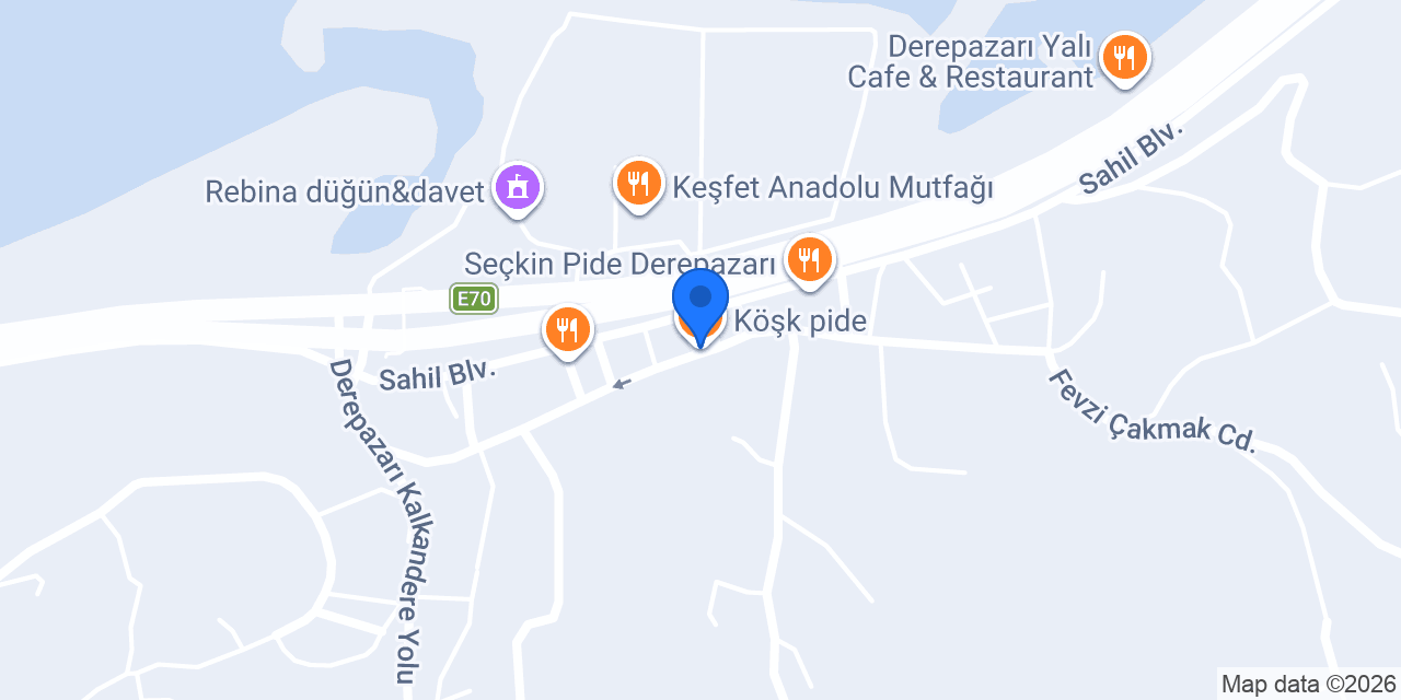 Köşk pide konumu