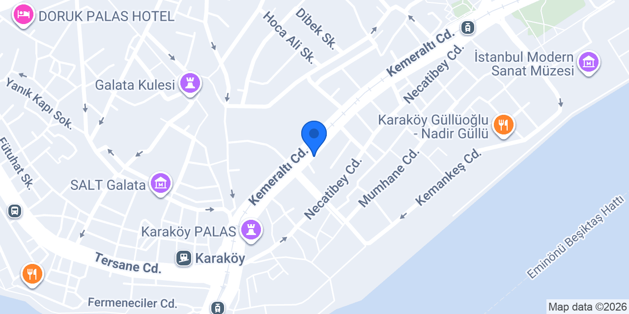 Garanti BBVA Karaköy Şubesi konumu