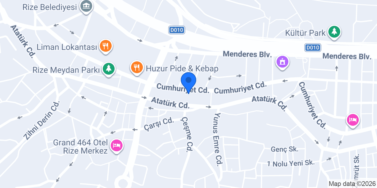 Emlak Katılım Rize Şubesi konumu