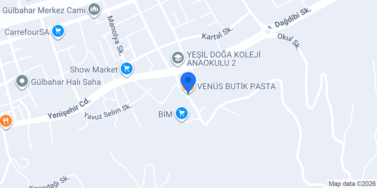 VENÜS BUTİK PASTA konumu
