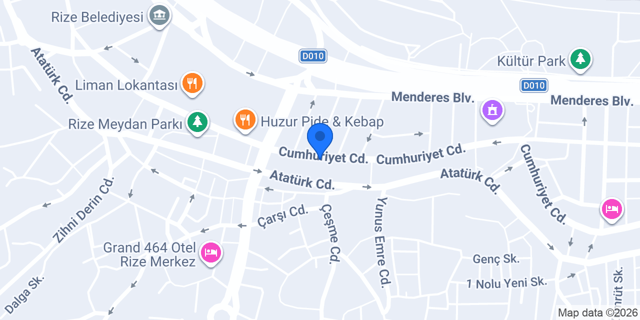 Maydonoz Döner Rize konumu