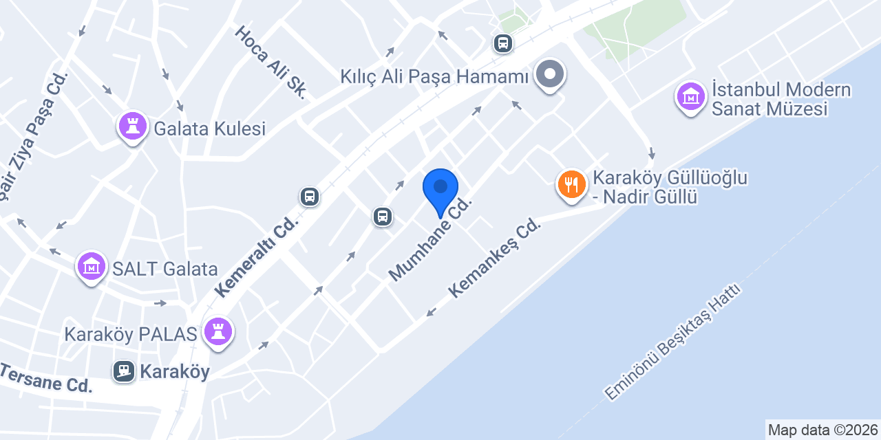 Inkland Tattoo Studio Karaköy konumu