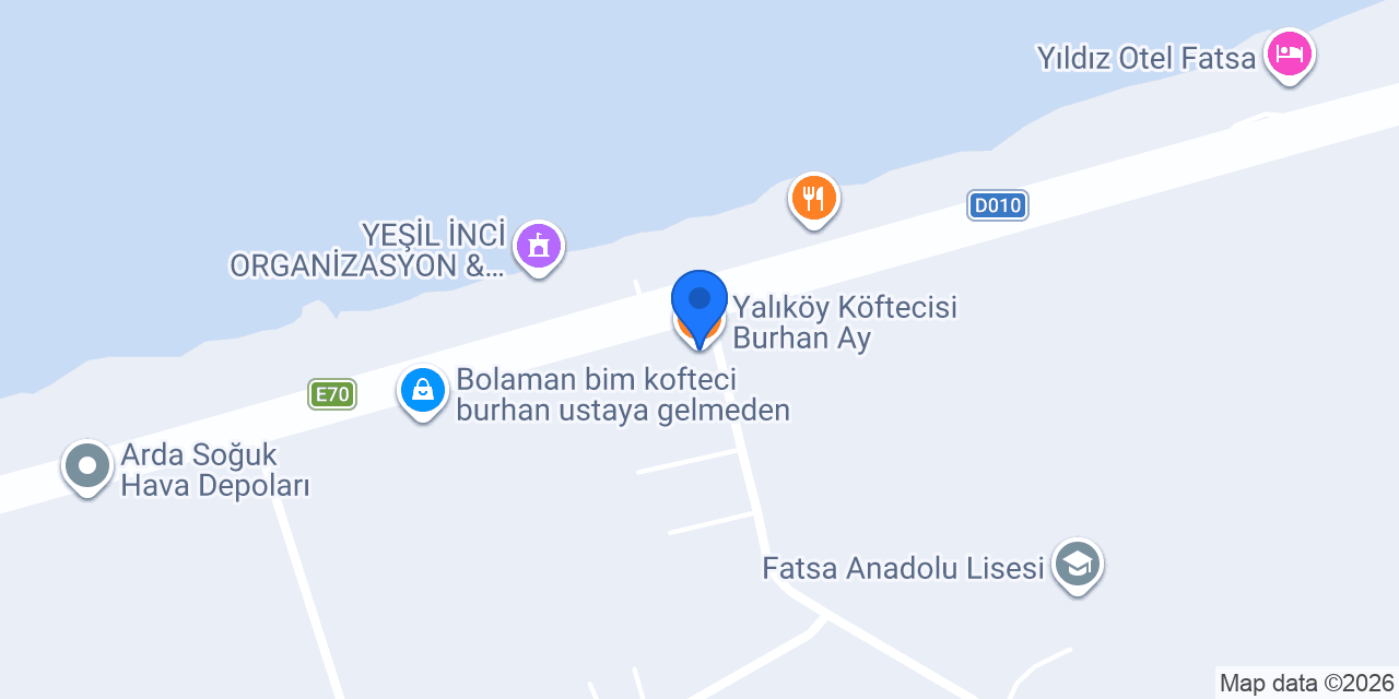 Yalıköy Köftecisi Burhan Ay konumu