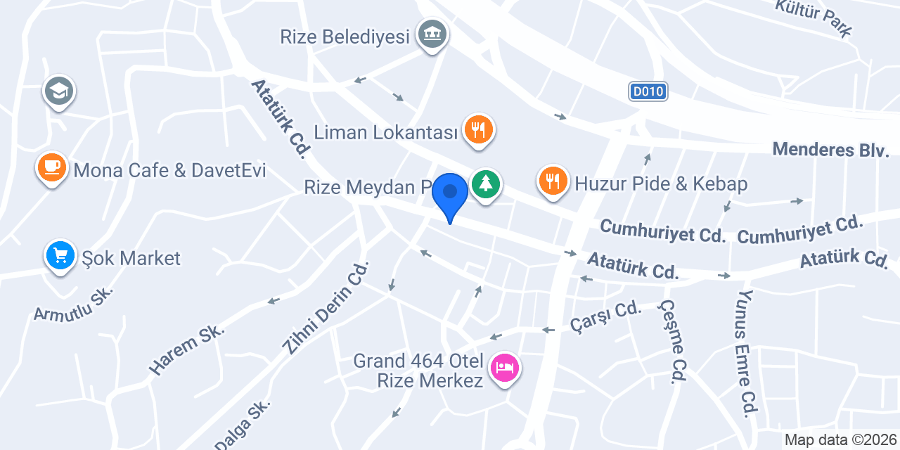 Garanti BBVA Rize Şubesi konumu