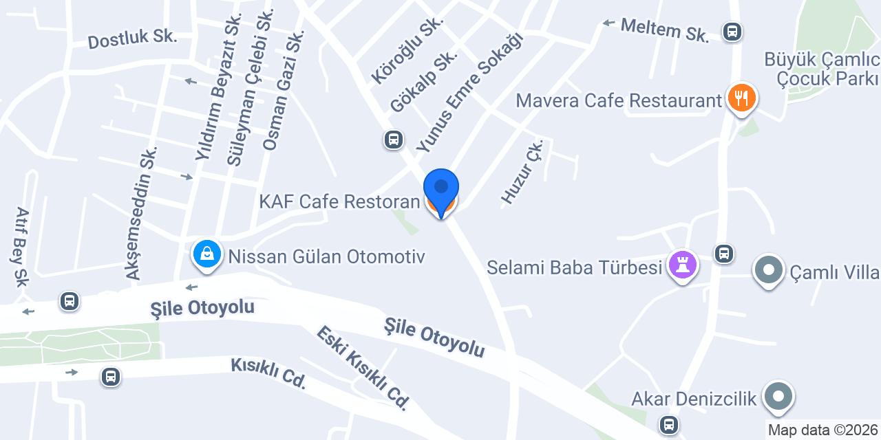 KAF Cafe Restoran konumu