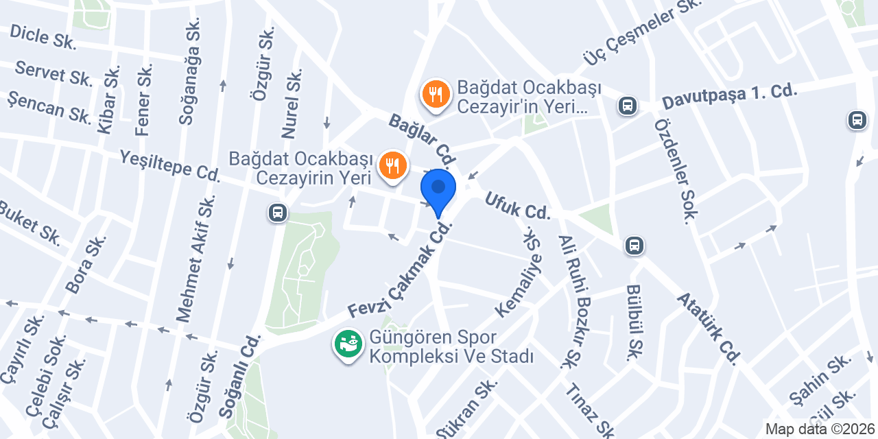 Örnek Unlu Mamüller konumu
