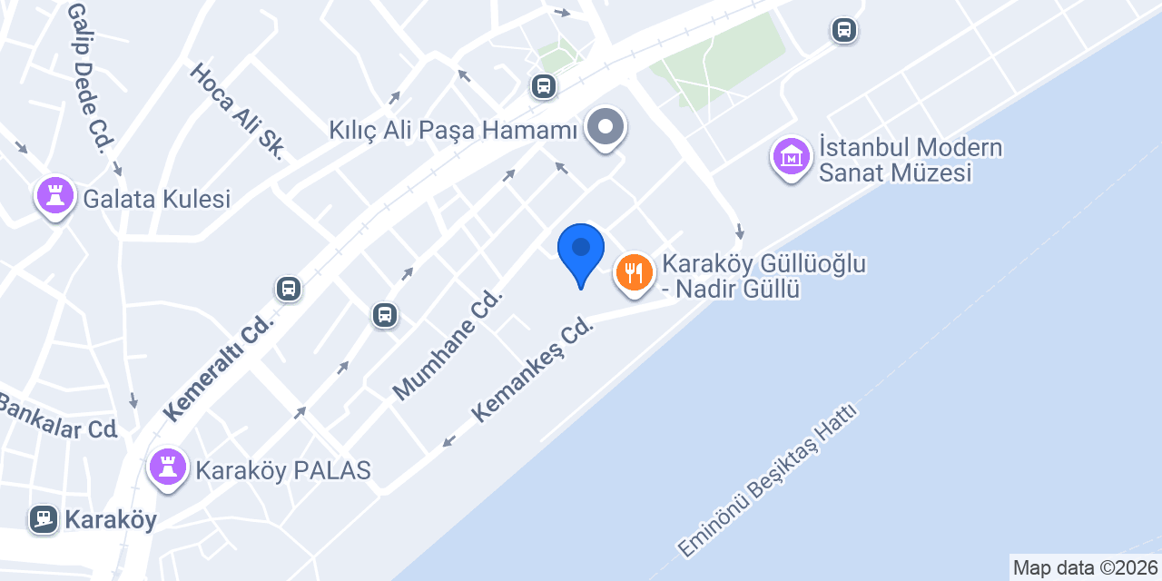 Karaköy Çilingir Ali Usta konumu