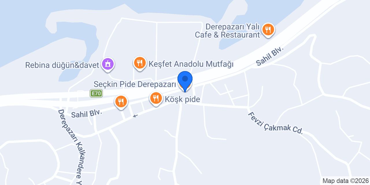 Seçkin Pide Derepazarı konumu