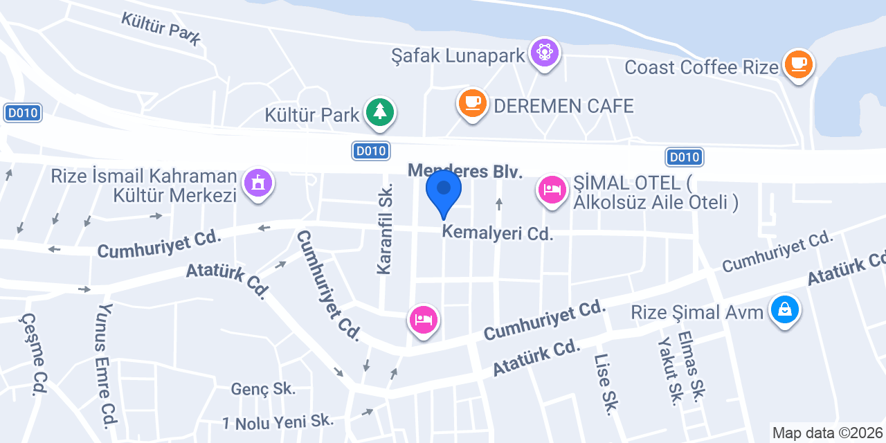 Gözde Pansiyon konumu