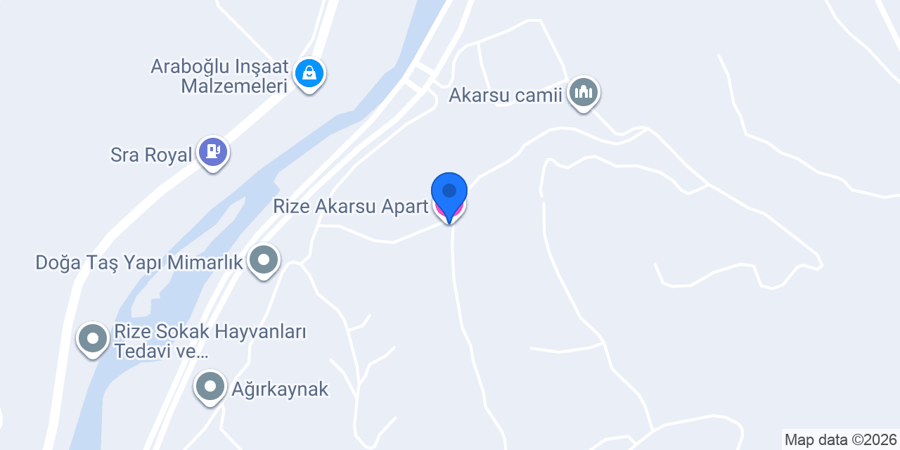 Rize Akarsu Apart konumu