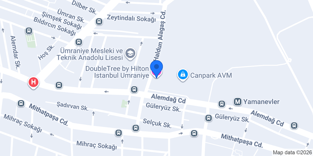 DoubleTree by Hilton Istanbul Umraniye konumu
