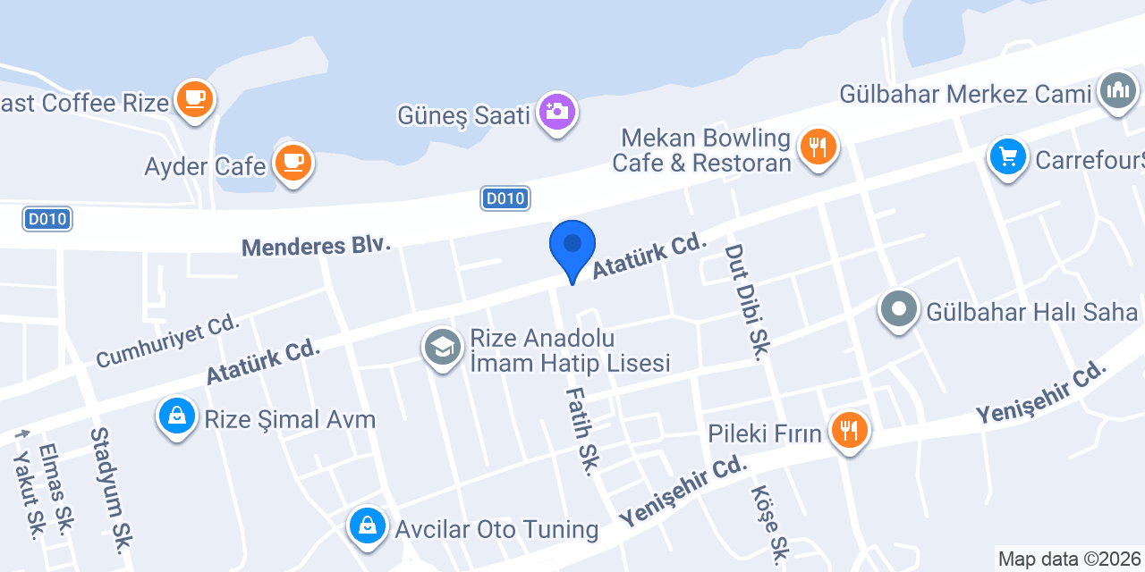 Rize Elektrikçi - Akar Elektrik konumu