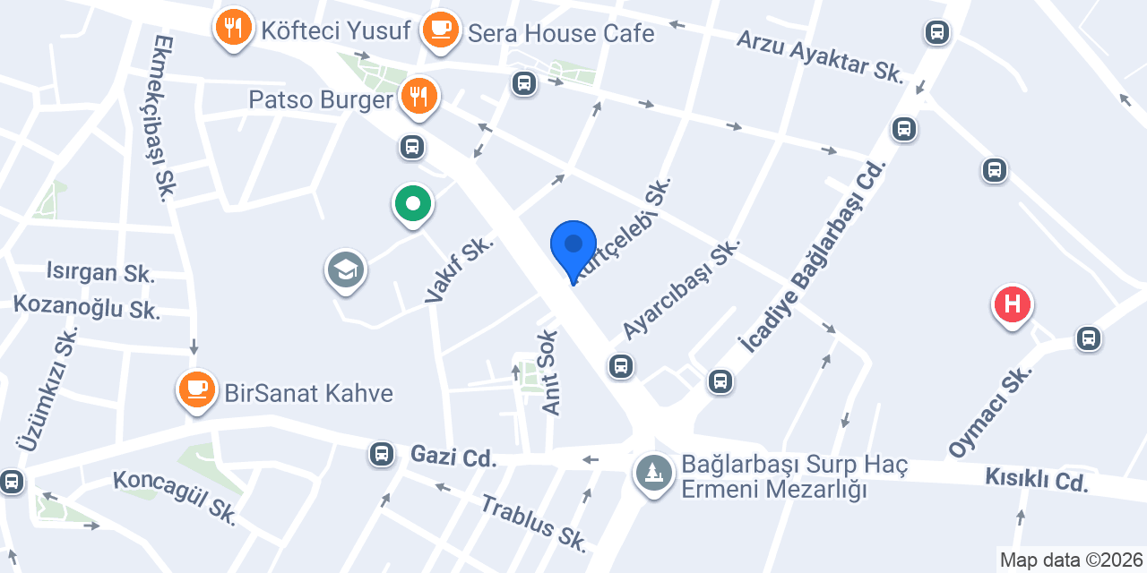 Bağlarbaşı Efsane Pasta & Cafe konumu