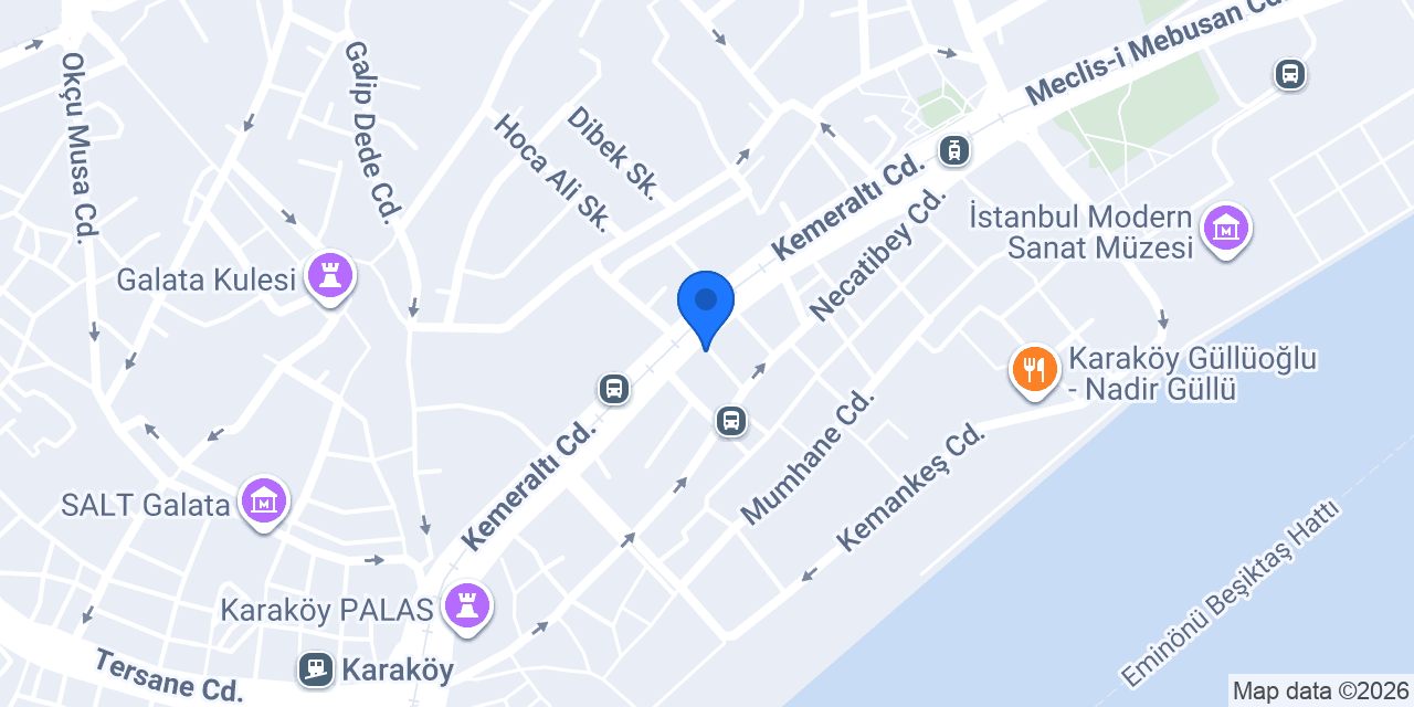 Route Burger House Karaköy konumu