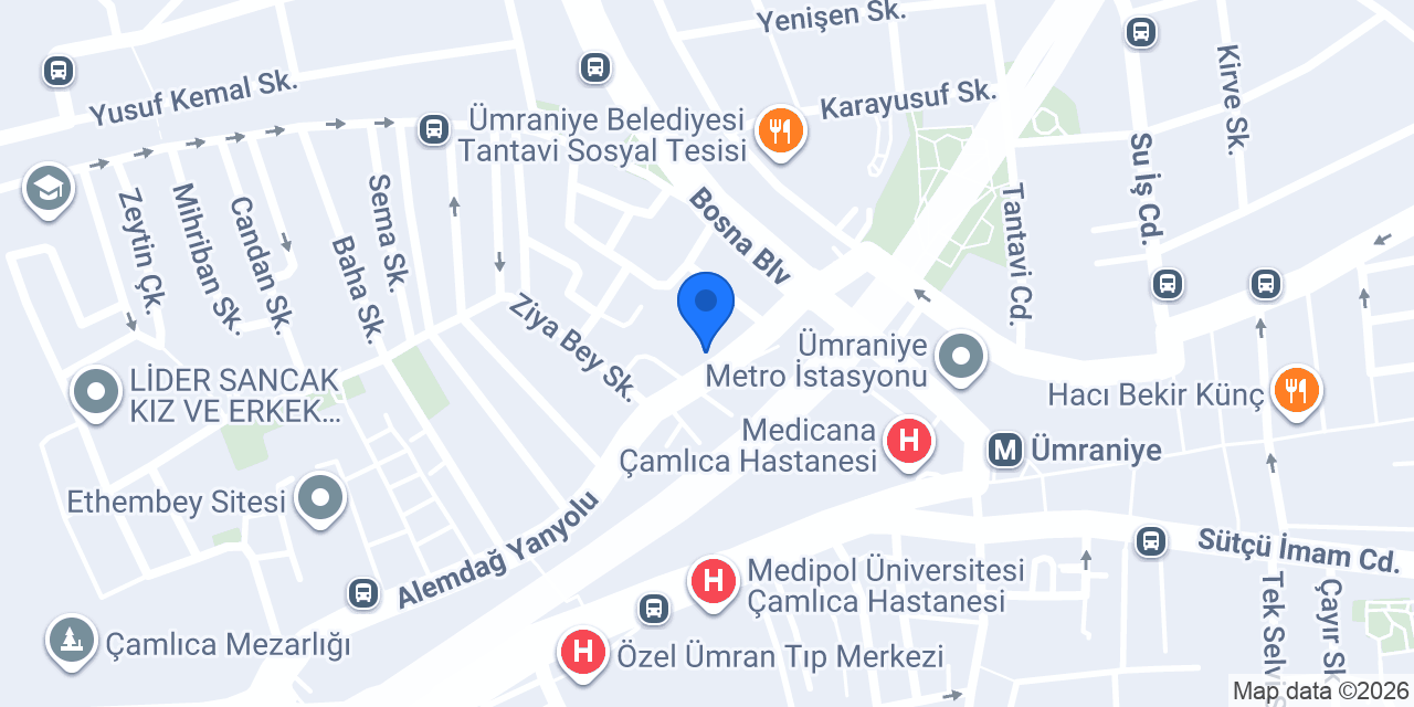 Op. Dr. Vefa Yılmazer konumu