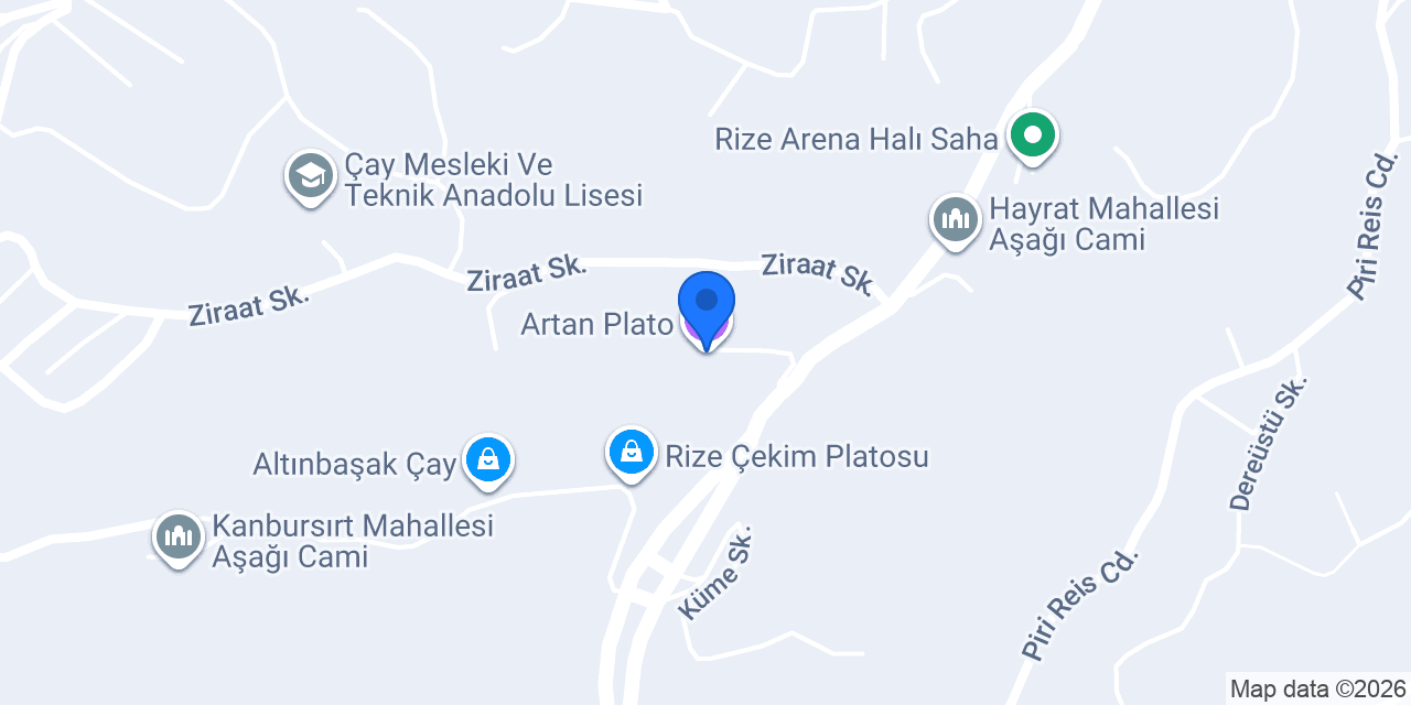Artan Plato konumu