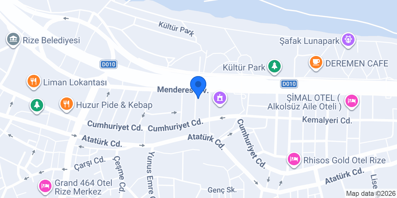KAÇKAR RENT A CAR konumu