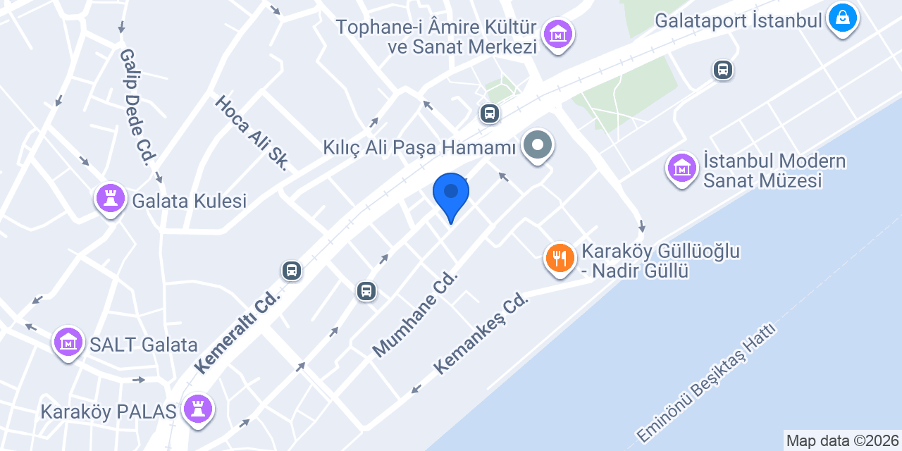 Zulu Karaköy konumu