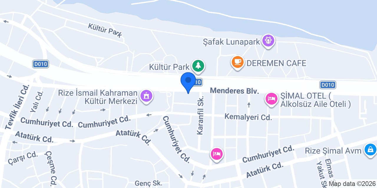 Okutur Otel konumu