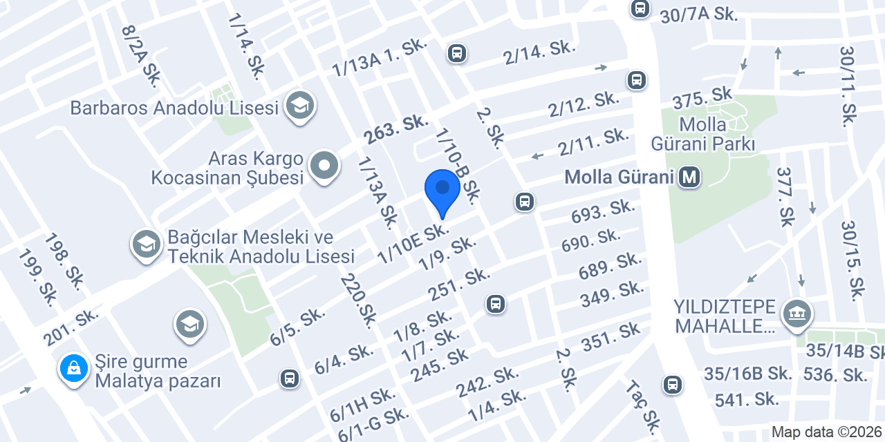 Mercan Eczanesi konumu