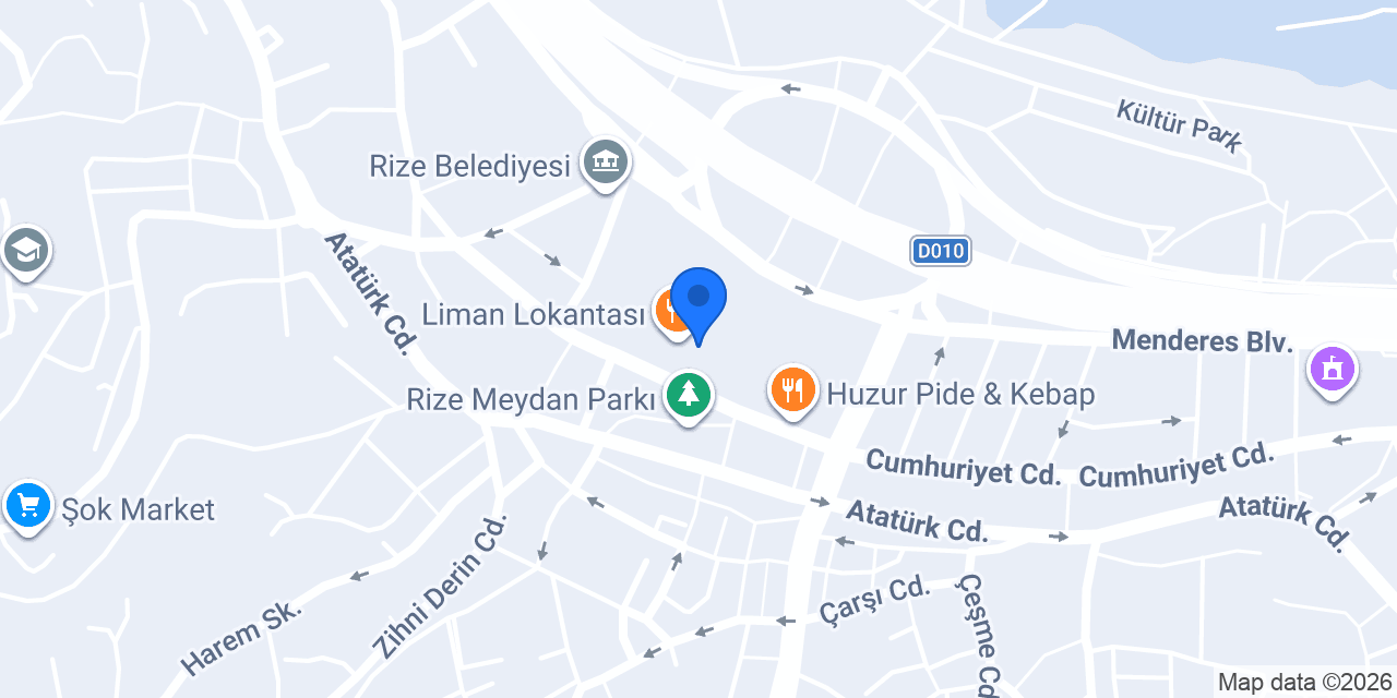QNB Rize Şubesi konumu
