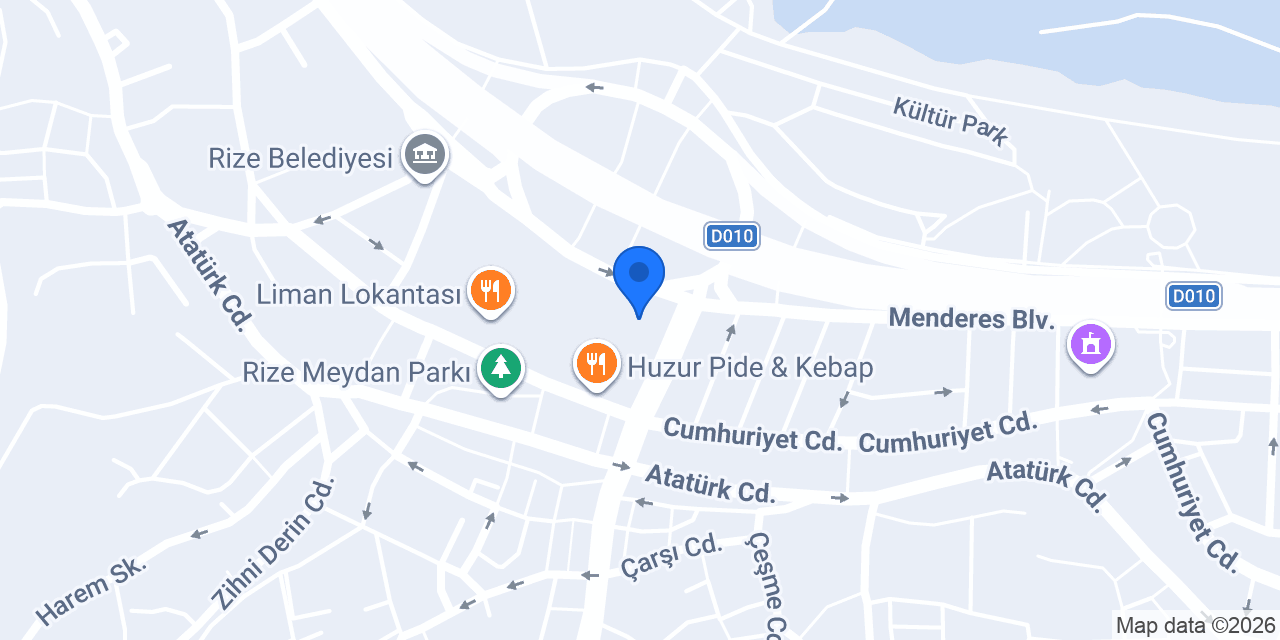 Ziraat Katılım Rize Şubesi konumu