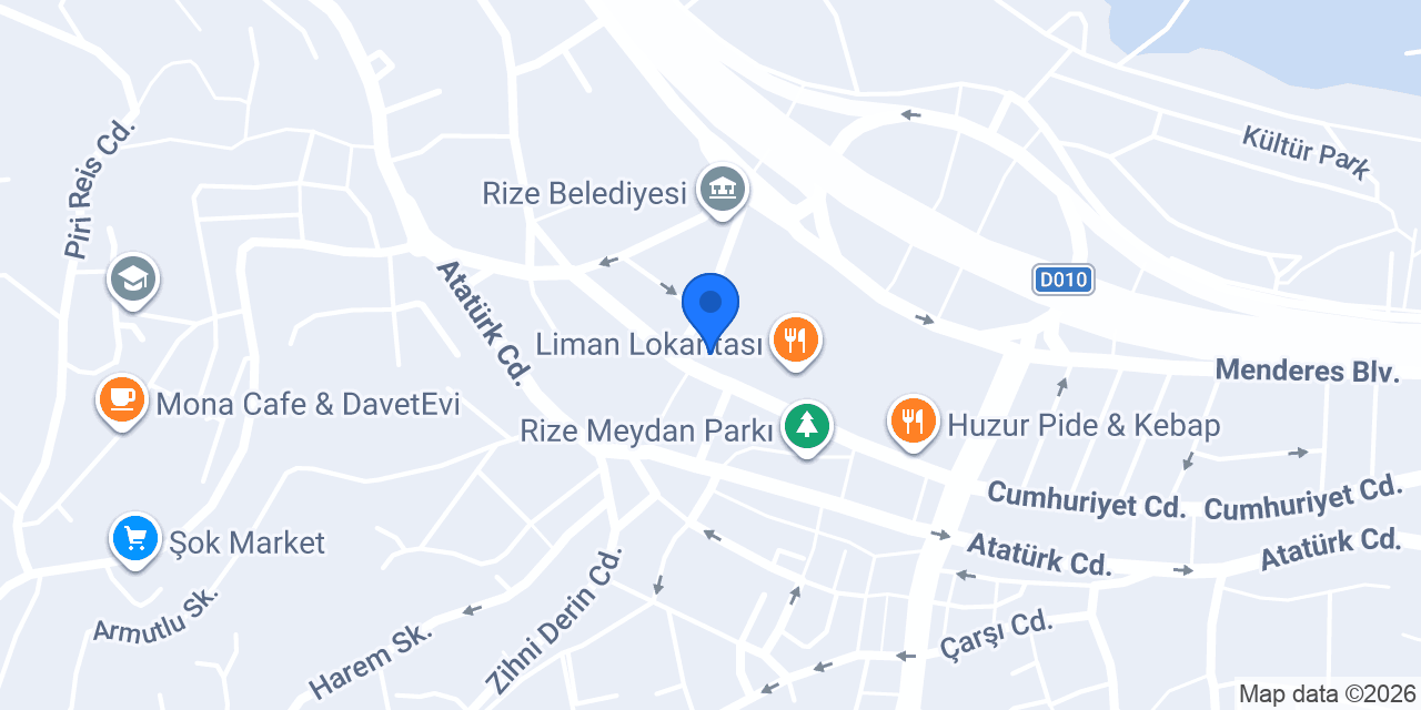 Sütlüce Kadayıf Rize konumu