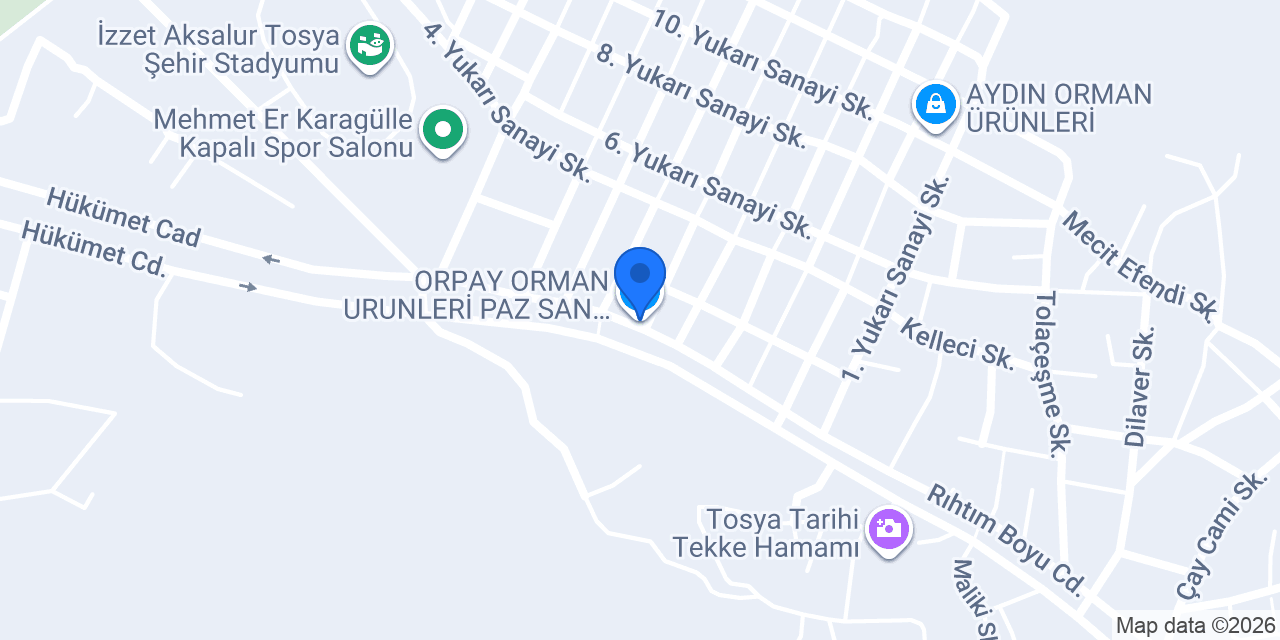 ORPAY ORMAN URUNLERİ PAZ SAN ve LTD STI konumu