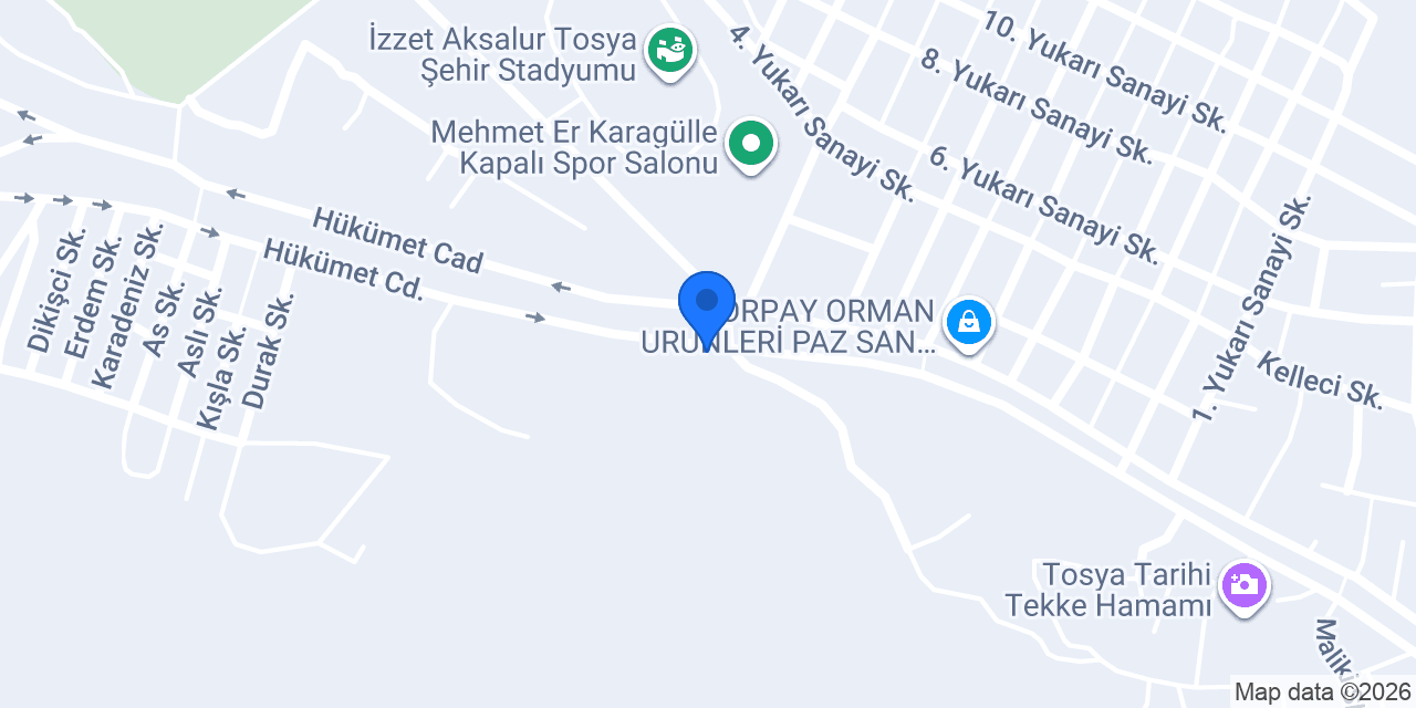 tosya gergi tavan konumu