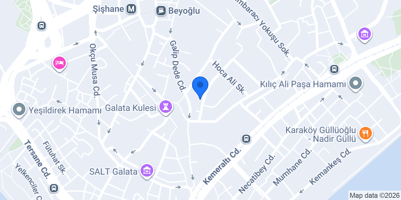 Dükkan Galata konumu