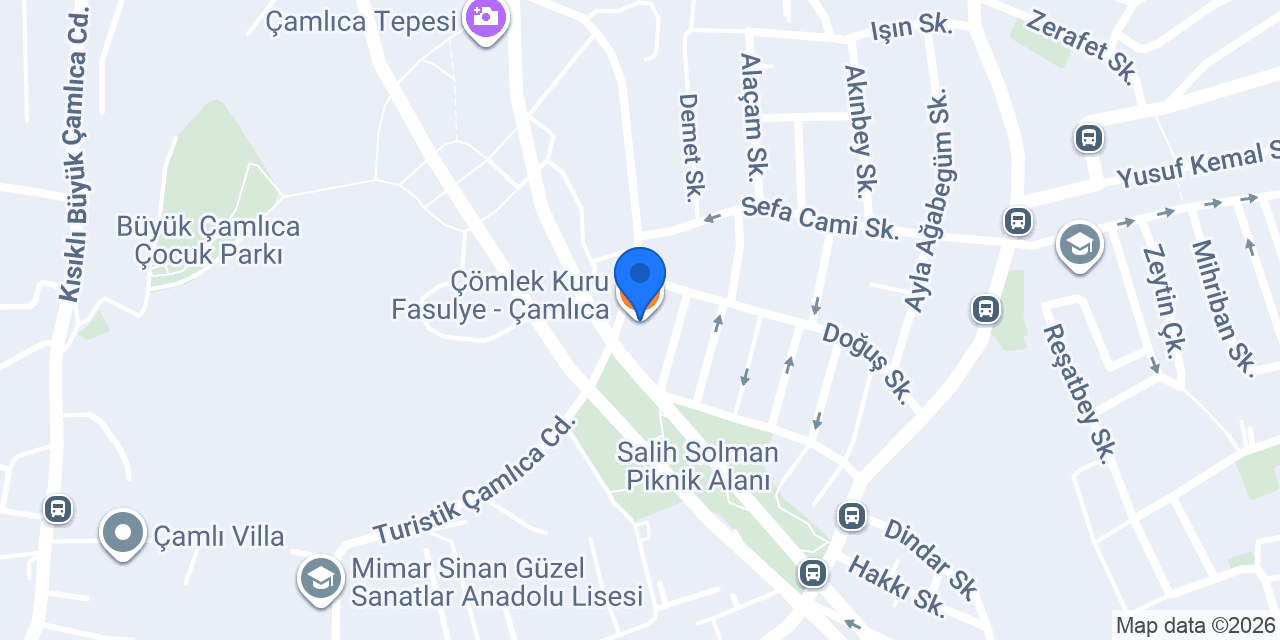 Çömlek Kuru Fasulye - Çamlıca konumu