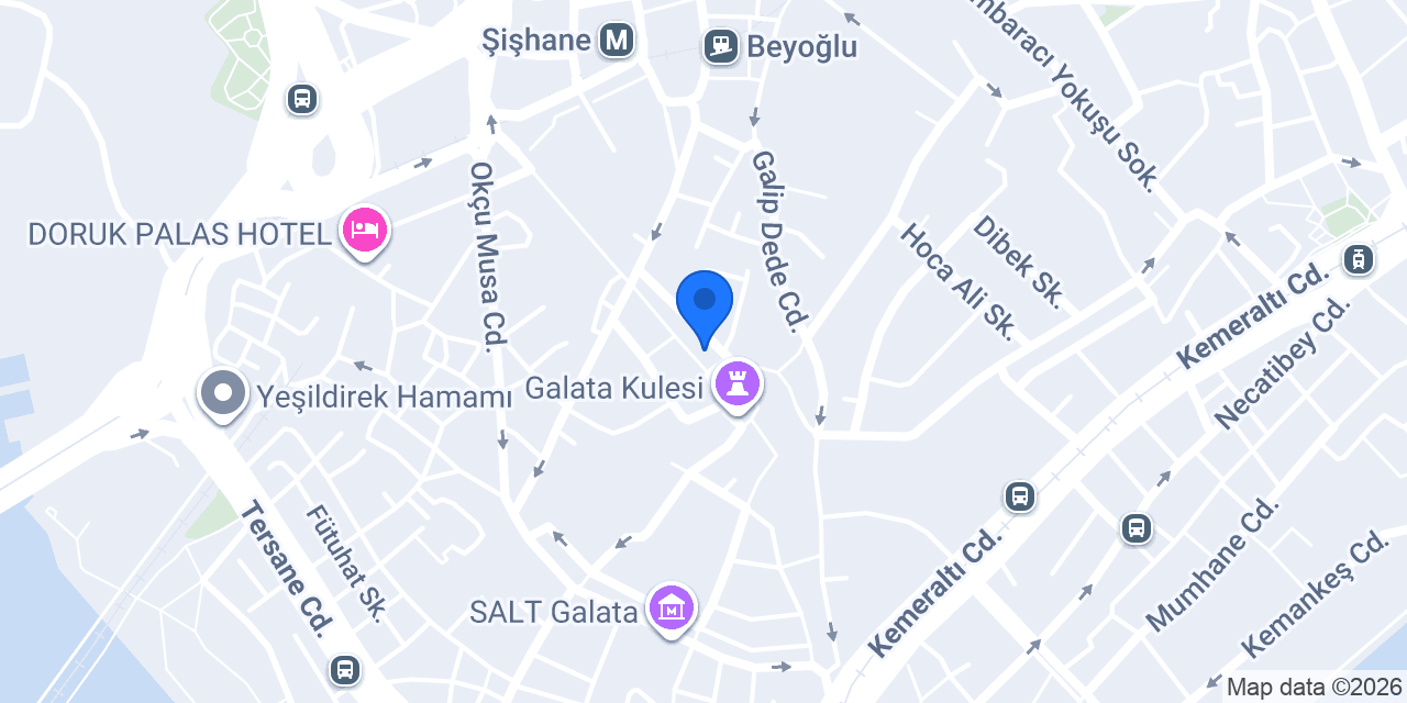 Louvell & Co Galata konumu