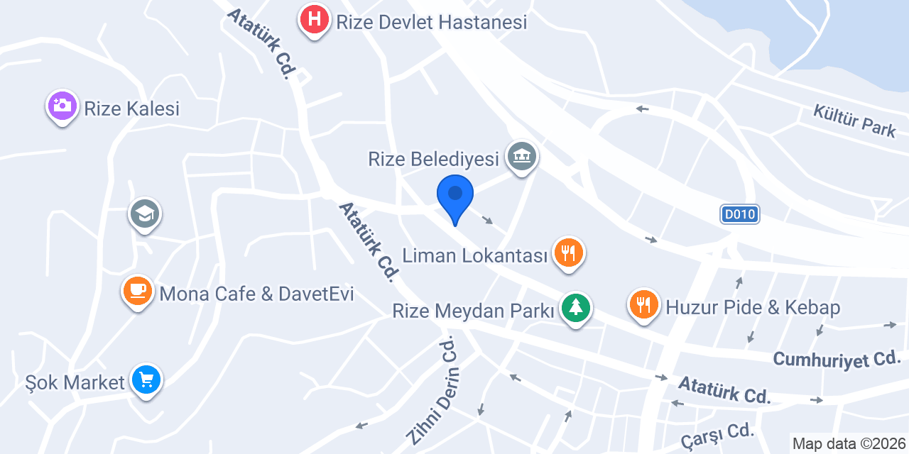 FuzulEv Rize Şube konumu