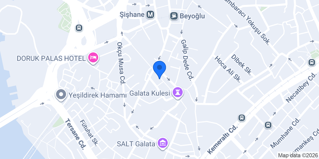 Varoluşçu Akademi Galata konumu