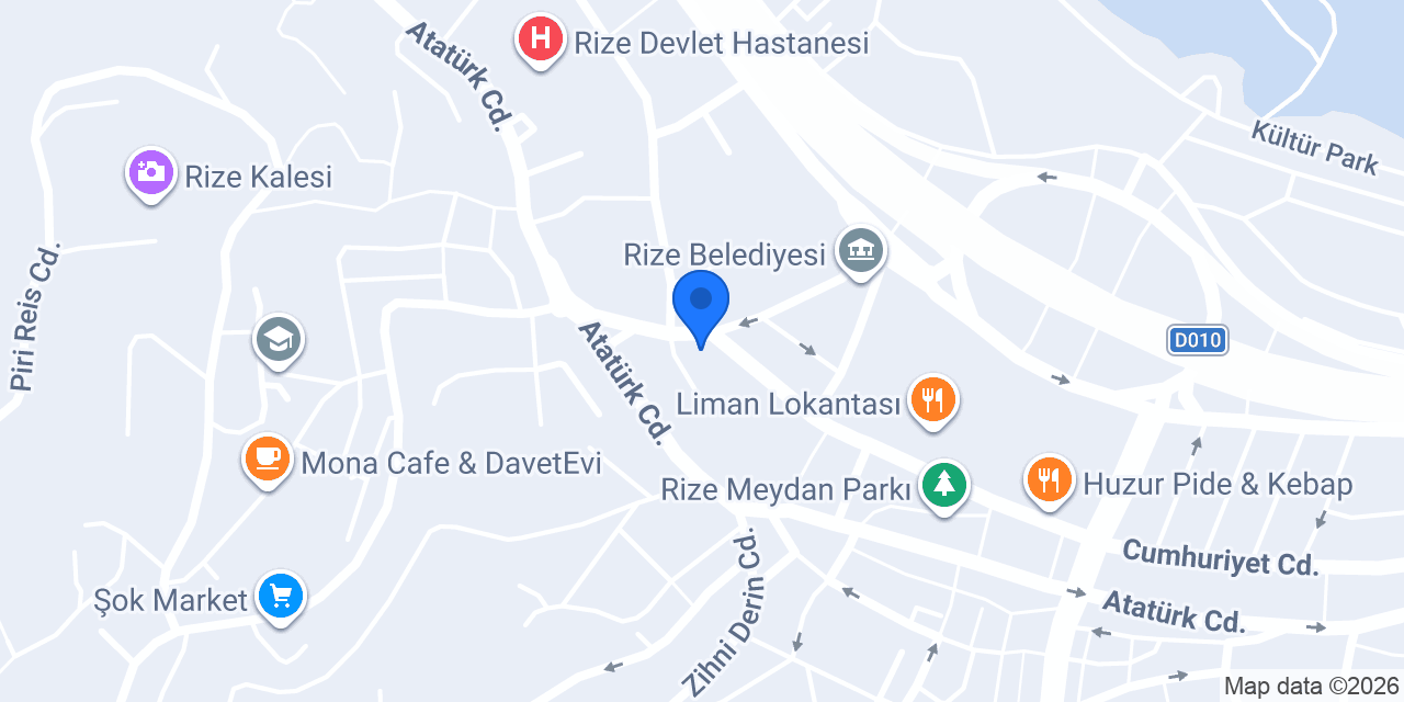 Tostea Rize konumu
