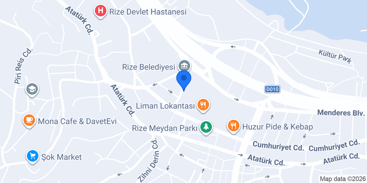Rize Diş Hekimi Hatice BOSTAN konumu