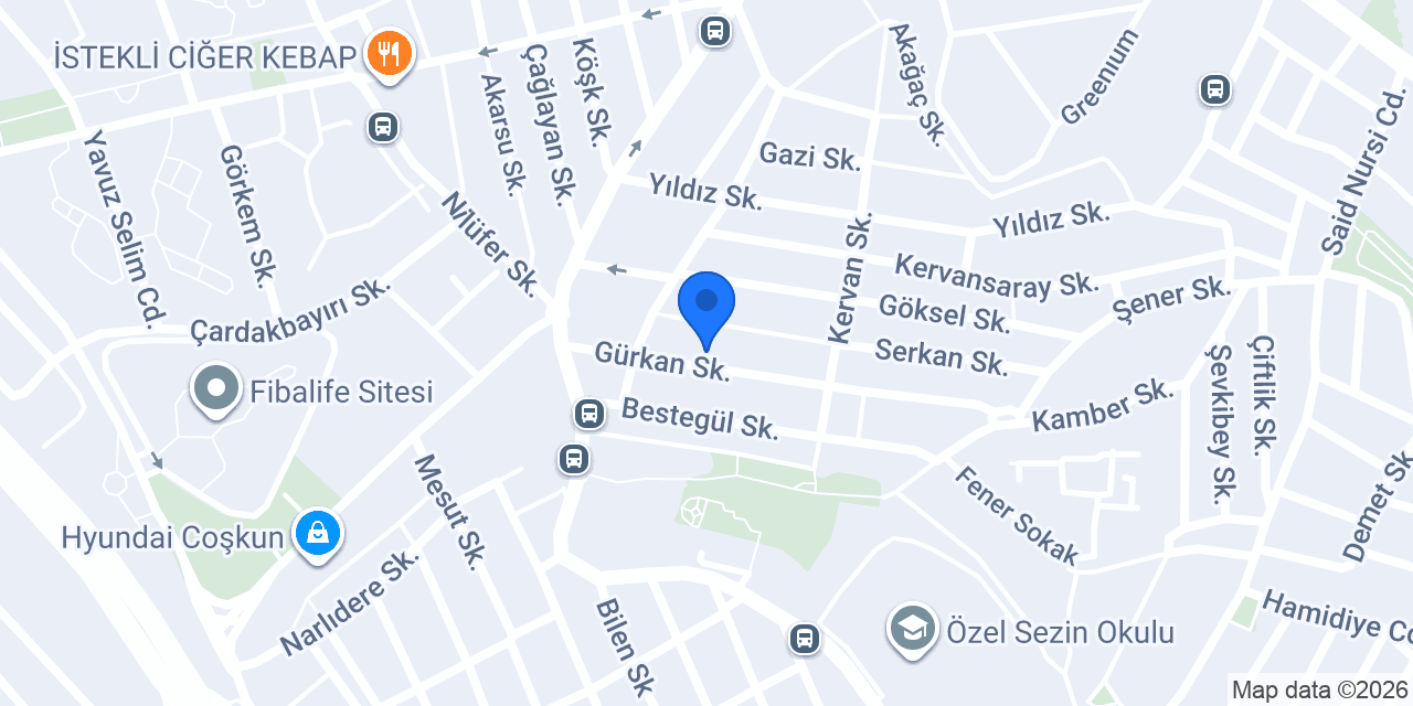 Çamlıca Sauna konumu