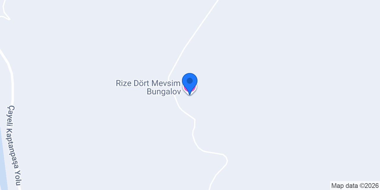 Rize Dört Mevsim Bungalov konumu