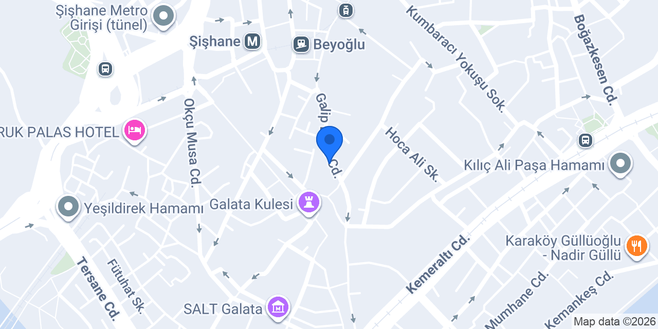 Galata Towels konumu