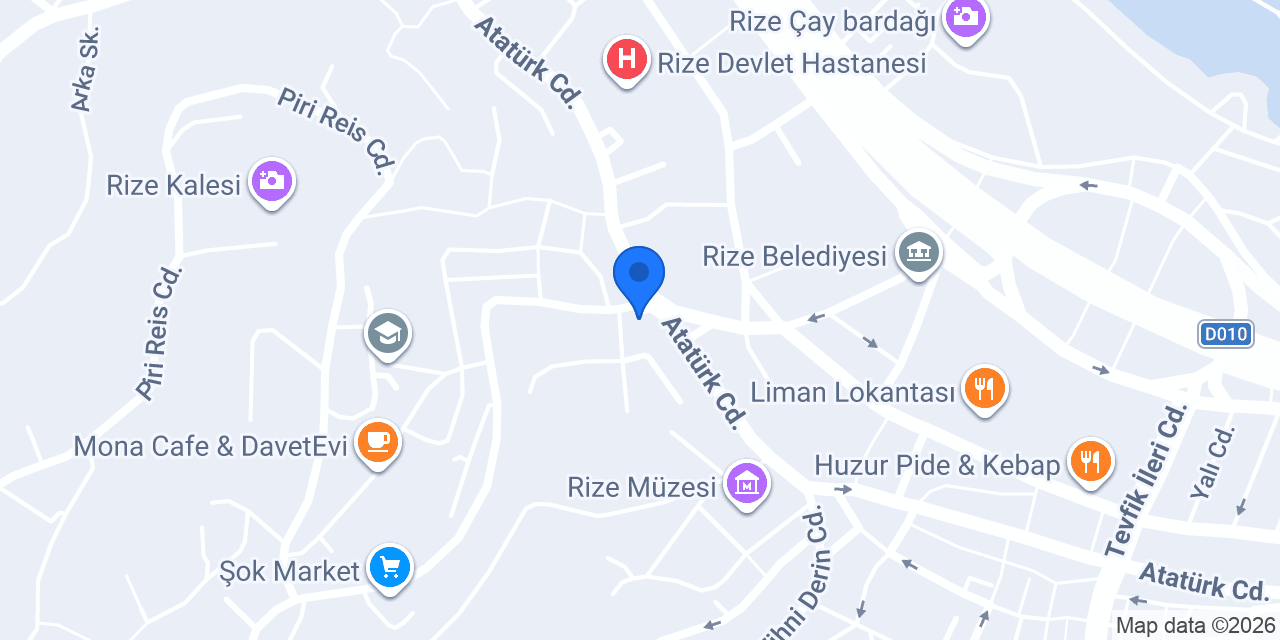 Rize Avukat - Ustaoğlu Hukuk & Av. Sinan Ustaoğlu konumu