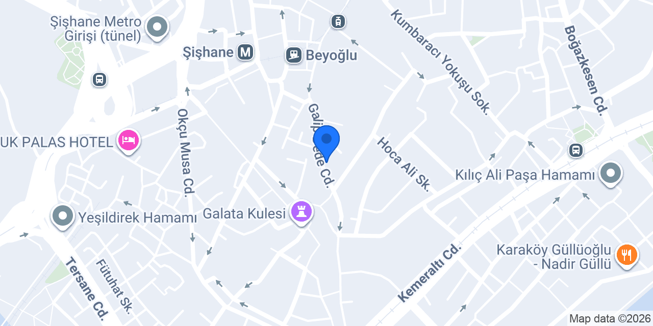 Duo Galata Hotel konumu