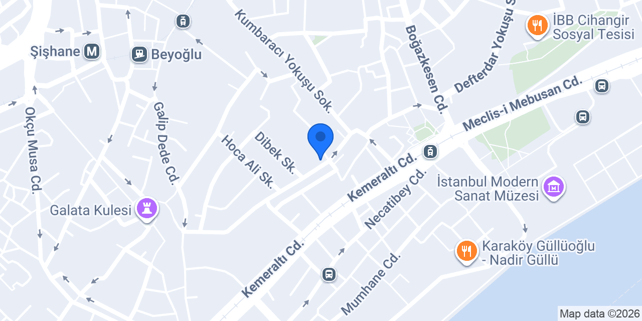 Ceren Aras Studio Galata konumu