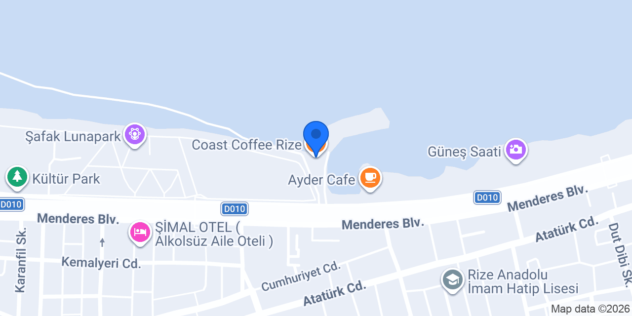 Coast Coffee Rize konumu
